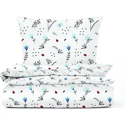 Комплект постільної білизни Cosas підлітковий без простирадла BLUE WILDFLOWERS 155 x 215 см (BushLightBlue_155_2)