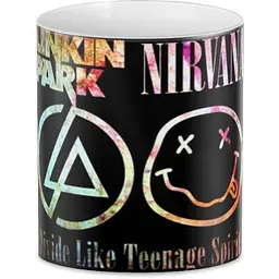 Кухоль GeekLand рок Linkin park and Nirvana 330 мл білий - мініатюра 3