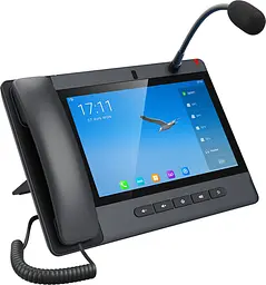 Fanvil Телефон IP A320i-Black 2xGE LAN, Wi-Fi, 20 SIP ліній, 116 DSS клавіш, BT5.0, Android 9.0, PoE, 10.1" кольоровий Touch Screen, камера 8Mp, чорний - мініатюра 2