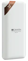 Зовнішній акумулятор 10000 mAh Canyon CNE-CPBP10W 2xUSB LED дисплей