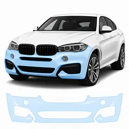Антигравійна захисна бронеплівка за лекалами для BMW X6 F16 2014-2019 - передній бампер