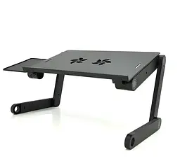 Стіл-підставка для ноутбука Voltronic LV-DN01 Aluminium Laptop Table 2xUSB FAN - мініатюра 2
