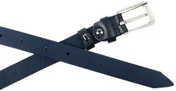 Жіночий шкіряний ремінь Skipper 1635-20 Темно-синій 2 см - мініатюра 4