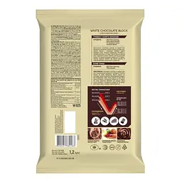 Уцінка. Шоколад білий Delice D'or W825 блок 1.2 кг - мініатюра 2