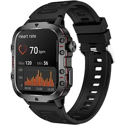 Смарт-годинник Lige Smart Expert Nano Rubber 2 ремінці чорний (3204) - мініатюра 4