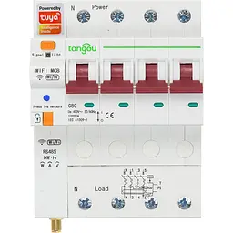 Розумний 4-полюсний перемикач Tuya Wi-Fi, RS485, 63A