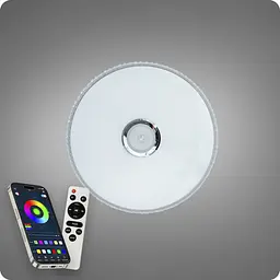 Люстра світлодіодна 517 Dlight RGB з пультом і колонкою 80Вт Білий (02163) - мініатюра 9
