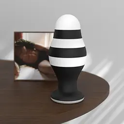 Анальна пробка LoveToy X-Missioner 17 см (чорно-білий) - мініатюра 13