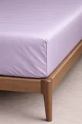 Простирадло на резинці Ecotton 90х200 см із сатину бузкового кольору 14-3805 Iris (24780)