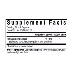 Трави Seeking Health Екстракт ашваганди, 467 мг, Ashwagandha Extract, 60 капсул (SKH-52014) - мініатюра 2