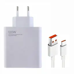 Зарядний пристрій Xiaomi 120W + кабель Type C (6A) MDY-12-EH Qualcomm QC3.0, QC4.0 білий