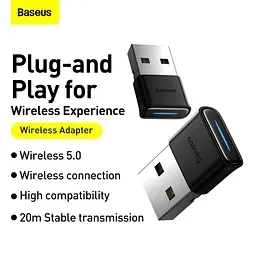Bluetooth-адаптер Baseus Bluetooth Wireless Adapter BA04 Black (ZJBA000001) - мініатюра 8