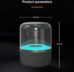 Портативная колонка ретро Kisonli LP3S PLUS Bluetooth 1200mAh 8Вт Black - мініатюра 9