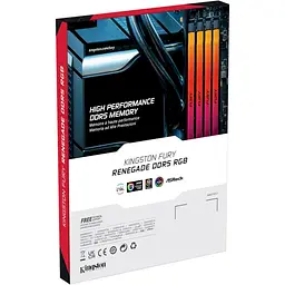 Модуль пам'яті Kingston Fury DDR5 32GB (2x16) 6400MHz Renegade Silver RGB (KF564C32RSAK2-32) - мініатюра 5