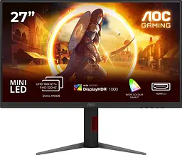 Монітор 27" AOC U27G4XM Mini-LED (U27G4XM) 3840х2160 (UHD 4K) IPS 160/320 Hz