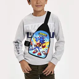 Сумка через плече дитяча Супер Сонік 29х17 см сумка слінг для хлопчика (02202)
