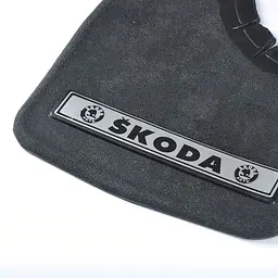 Бризковики малі Elegant для Skoda Серебренн. напис,м'яка структурна гума Mud-Flaps2 шт - мініатюра 2