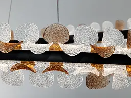 Сучасна підвісна LED люстра Diasha MD2511/800BK чорна з декоративною підсвіткою 80 см - мініатюра 6