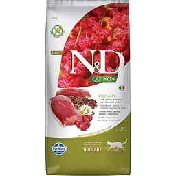Дієтичний сухий корм для котів Farmina N&D Quinoa Urinary з качкою, журавлиною та ромашкою 5 кг