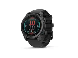 Смарт-годинник Garmin Fenix E 47mm AMOLED Slate Gray Steel with Black Silicone Band (010-03025-03/01)