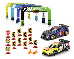 Ігровий набір "BUILD 2 DRIVE" DUO PACK RACE SET, РК, 2,4 GHz (ГГц), жовта та синя Silverlit Art.20705