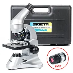 Мікроскоп Sigeta PRIZE NOVUM 20x-1280x з камерою 2Mp (в кейсі)