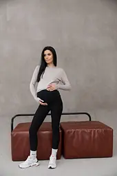 Лосіни щільні стрейчеві для вагітних демісезонні Alicante M Lullababe Чорний - мініатюра 4