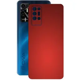 Защитная пленка StatusSKIN для Tecno Pova 2 Корпус Винил красная матовая