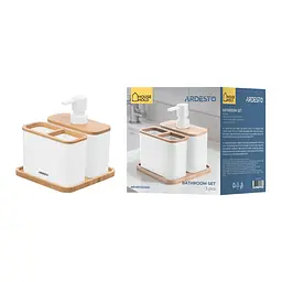 Набір для ванної кімнати Ardesto Minimalism 3 предмети білий (ARHB3123WB) - мініатюра 5