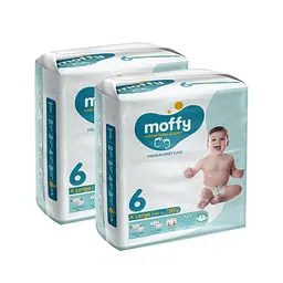 Підгузки дитячі Moffy Twin 6 (15+ кг) 40 шт. (20 шт. x 2)