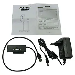 Адаптер Maiwo K104A USB 3.0 - SATA III, с блоком питания 12В/2А (K10435A) - мініатюра 3