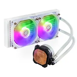 Система охолодження для комп’ютерного процесора Cooler Master MasterLiquid 240L Core MLWD24M-A18PZ-RW RGB/White - мініатюра 2