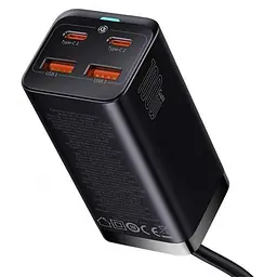 Мережевий зарядний пристрій Baseus GaN3 Pro Desktop Fast Charger 2Type-C+2USB 100 W CCGP000101 Black - мініатюра 5