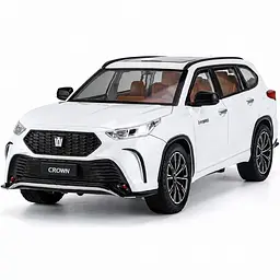 Колекційна модель Toyota Crown Kluger 1:24 металева інерційна машинка з підсвіткою фар, звуком та рухомими елементами