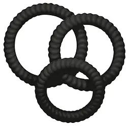 Набір ерекційних кілець You2Toys Lust 3 Black 3 шт. чорний - мініатюра 3