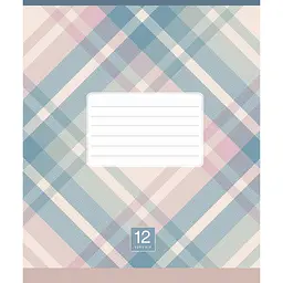 Зошит загальний Школярик Plaid pattern Рожева у клітинку 12 аркушів 1 шт. (012-3345K)  