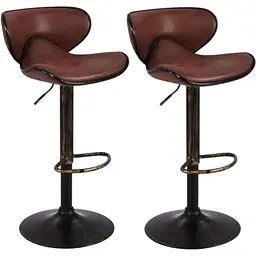 Комплект барних стільців Costway Dan зі спинкою в стилі Loft