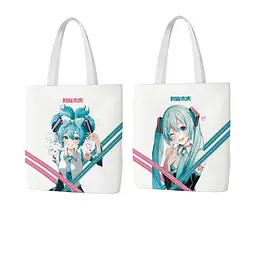 Шоппер еко-сумка Вокалоїд Хацуне Міку Vocaloid Hatsune Miku 36 см двосторонній