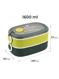 Ланчбокс KITE 1600 мл зелений подвійний з наповненням (K25-1181-3) - мініатюра 2