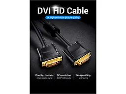 Кабель Vention DVI-D to DVI-D 1.5m Black (EAABG) - мініатюра 12