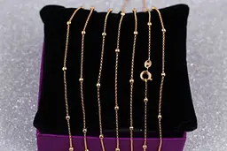 Ланцюг Xuping Jewelry якірний 45 см 1 мм з кульками 3 мм золотистий