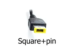 Зарядний пристрій для Lenovo 20V 4.5A 90W (USB+pin) HC. Роз'єм прямокутний жовтий - мініатюра 2