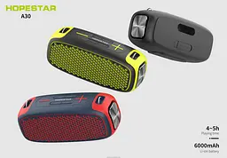 Бездротова акумуляторна Bluetooth 5.0 колонка Bass Boost бумбокс 55W TWS AUX/TF/USB IPX6 Hopestar A30 PRO - мініатюра 8