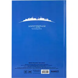 Книга записна Axent Maps Amsterdam A4 в клітинку 96 аркушів блакитна (8422-507-A) - мініатюра 3
