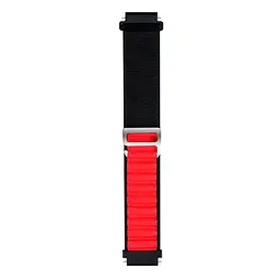 Ремінець для Xiaomi Amazfit Bip Bip Lite Bip U Bip 1S Bip 3 - чорно-червоний Watchbands NormalCloth Wave ширина кріплення 20мм нейлоновий (W25-6WB20712975) - мініатюра 3