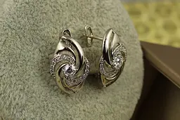 Сережки Xuping Jewelry водовир 2 см сріблясті - мініатюра 2