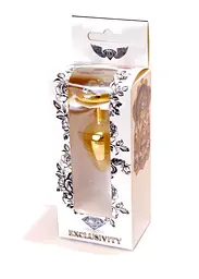 Анальна пробка з кристалом Boss Jewellery 7 см (золотий) - мініатюра 8