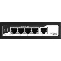 Комутатор 2E Network active 2E PowerLink SP401F 4xFE PoE+, 1xFE Uplink, 55Вт (2E-SP401F-2) - мініатюра 2