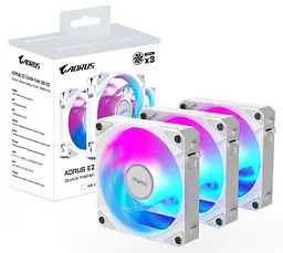 Вентилятор Gigabyte Aorus EZ Chain Fan 120 Ice 3-Pack White (GP-ECFAN1203 ICE) - мініатюра 7