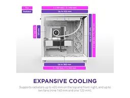 Корпус NZXT H9 Flow White (CM-H92FW-01) - мініатюра 4